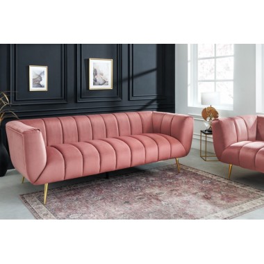 Invicta Sofa NOBLESSE altrosa gold aksamit 225cm / 43264