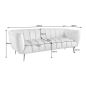 Invicta Sofa NOBLESSE szampański aksamit 225cm / 43266