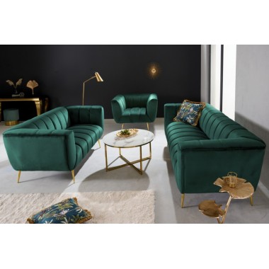 Invicta Sofa Noblesse szmaragdowozielony aksamit 225cm / 40404