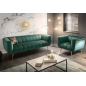 Invicta Sofa Noblesse szmaragdowo zielony aksamit 225cm / 40404