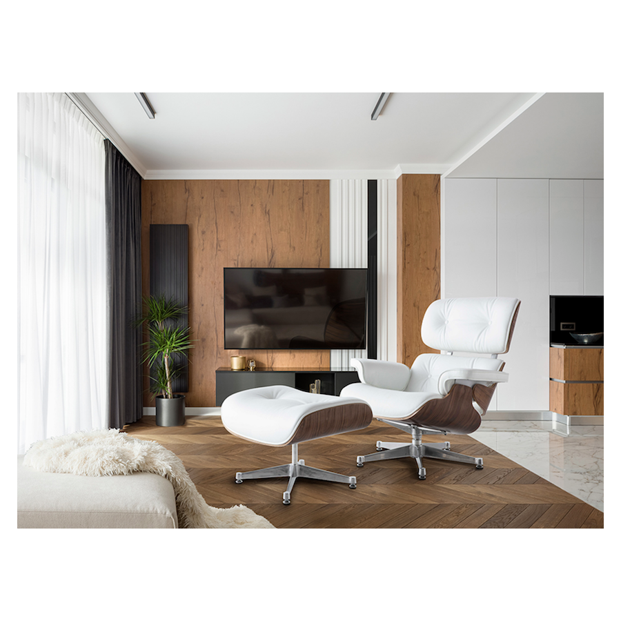 Schuller Fotel relaksacyjny z podnóżkiem EAMES 87cm / 448394