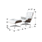 Schuller Fotel relaksacyjny z podnóżkiem EAMES 87cm / 448394