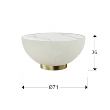 Schuller Stolik kawowy Candy szary Ø 71cm / 745536