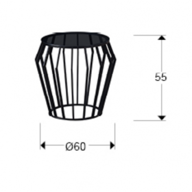 Schuller Ciros Stolik boczny czarny Ø 60cm / 336727