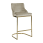 Krzesło barowe BOLTON khaki velvet 48cm / S4460 FR KHAKI VELVET