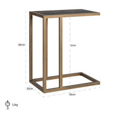 Stolik boczny Blackbone Brass 55cm / 7373