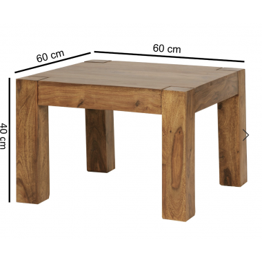 Wohnling Stolik kawowy Muakassar sheesham 60cm / WL1.213