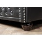 Invicta CHESTERFIELD Sofa 3 osobowa imitacja skóry antyczna czerń 205 x 73 x 85cm / 41447 Invicta CHESTERFIELD Sofa 3 osobowa imitacja skóry antyczna czerń 205 x 73 x 85cm / 41447