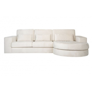 FELIX Sofa narożna white chenille lprawa 300cm / FELIX-2,5AR