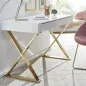 WOHNLING Biurko MDF wysoki połysk białe 118cm / WL6.314