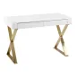 WOHNLING Biurko MDF wysoki połysk białe 118cm / WL6.314