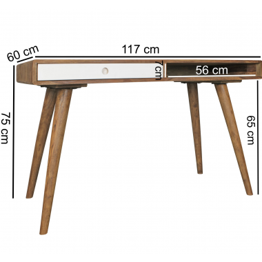 WOHNLING Biurko REPA sheesham z szufladą 117cm / WL1.962