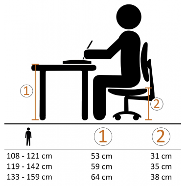 Amstyle Fotel biurowy młodzieżowy PRAG czarny 40cm / SPM1.309