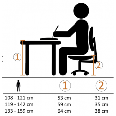 Amstyle Fotel biurowy młodzieżowy PRAG różowy 40cm / SPM1.311