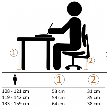 Amstyle Fotel biurowy dziecięcy SALERNO różowo czarny 42cm / SPM1.315