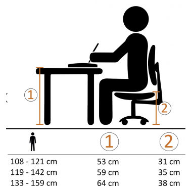 Amstyle Fotel biurowy dziecięcy LUAN różowo czarny 45cm / SPM1.387