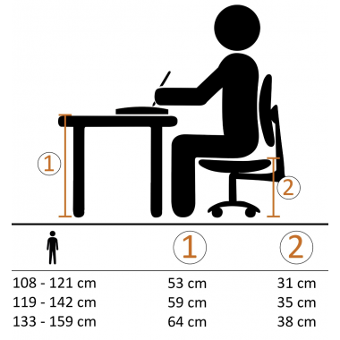 Amstyle Fotel biurowy dziecięcy LUAN limonkowo czarny 45cm / SPM1.388