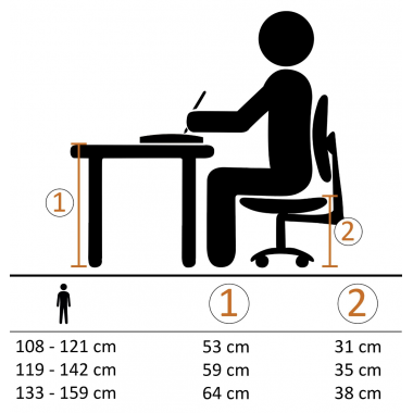 Amstyle Fotel biurowy dziecięcy SPEEDY limonkowo szary 46cm / SPM1.352