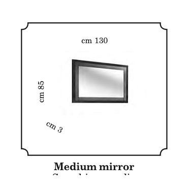 MODERNA GOLD Lustro średnie do sypialni 130cm / Adora