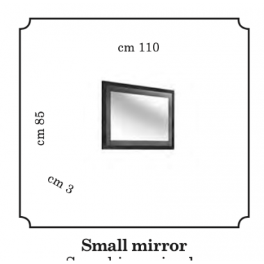 MODERNA Lustro małe do sypialni 110cm / Adora