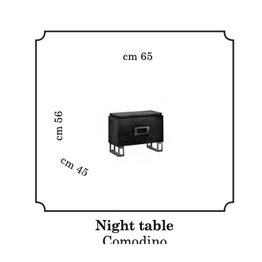 MODERNA CHROME Szafka nocna 2 szuflady 65cm / Adora