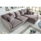 Invicta HEAVEN Sofa narożna aksamit taupe 255cm / 40674