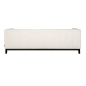 BEAUDY Sofa white chenille ognioodporny 230cm / S5141 FR