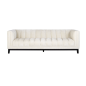 BEAUDY Sofa white chenille ognioodporny 230cm / S5141 FR