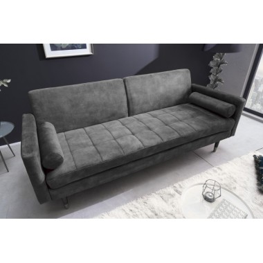 Invicta Sofa COUTURE ciemnoszary microvelours 195cm / 42395