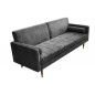 Invicta Sofa COUTURE ciemnoszary microvelours 195cm / 42395