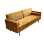 Invicta Sofa COUTURE musztardowo żółty microvelours 195cm / 42490