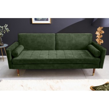 Invicta Sofa COUTURE ciemnozielony microvelours 195cm / 42493