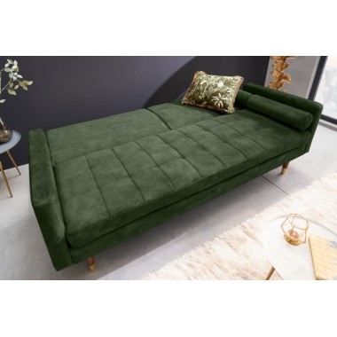 Invicta Sofa COUTURE ciemnozielony microvelours 195cm / 42493