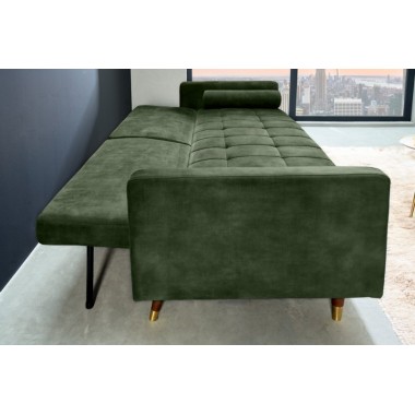 Invicta Sofa COUTURE ciemnozielony microvelours 195cm / 42493