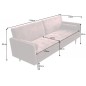 Invicta Sofa COUTURE altrosa microvelours 195cm / 42495