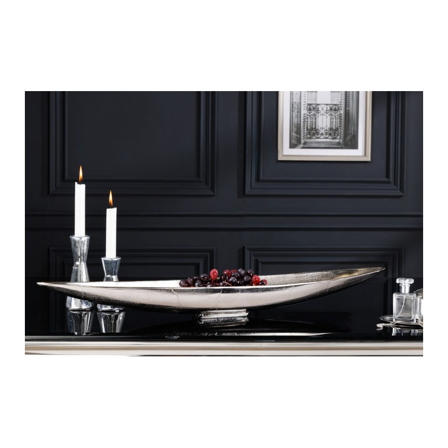 Invicta Patera LEAF antyczne srebro 80 x 14cm / 42723