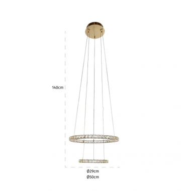 ALBA Lampa wisząca szczotkowane złoto 50m / HL-0153