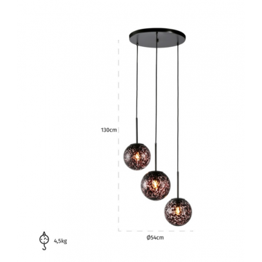 KYANA small Lampa wisząca czarna 54cm / HL-0142