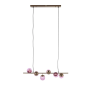 BENTE pink Lampa wisząca szczotkowane złoto 107.5cm / HL-0144