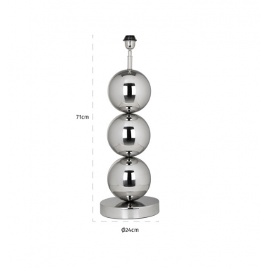 JASEY Lampa stołowa srebrna 24cm / LB-0077