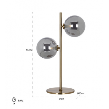 LISE Lampa stołowa szczotkowane złoto 20cm / LB-0137