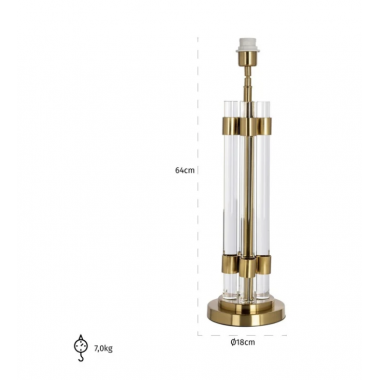 SYL Lampa stołowa szczotkowane złoto 18cm / LB-0146