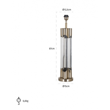 TIBBY Lampa stołowa srebra 15cm / LB-0123