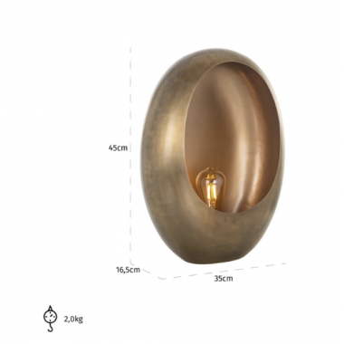 LENA L Lampa stołowa złota 35cm / LB-0132