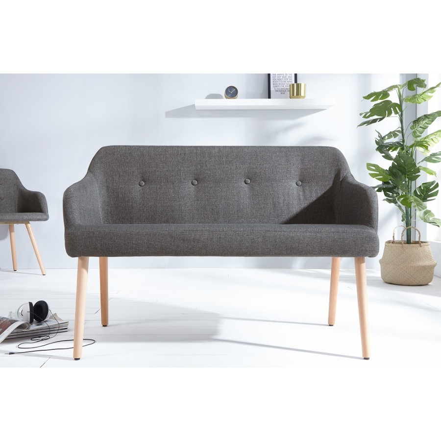 Invcita Scandinavia sofa z podłokietnikiem ciemnoszara buk / 37926