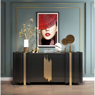 Livin Hill STILIG Komoda czarna MDF 160cm / ST023B