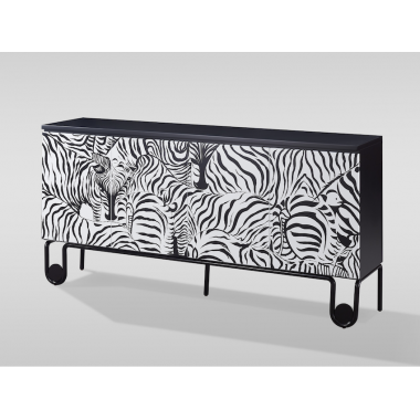 Livin Hill STILIG Komoda czarno biała MDF 183cm / ST011