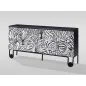 Livin Hill STILIG Komoda czarno biała MDF 183cm / ST011