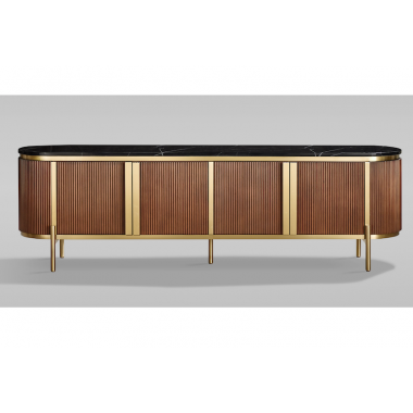 Livin Hill STILIG Szafka RTV brązowa marmur MDF 200cm / ST382D