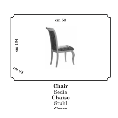 LEONARDO Włoskie Krzesło tapicerowane z podłokietnikami kat. C/G 53cm / Arredoclassic